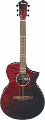 Picture of Ibanez AEWC32FM-RSF Acoustic-Electric Guitar - Red Sunset Fade