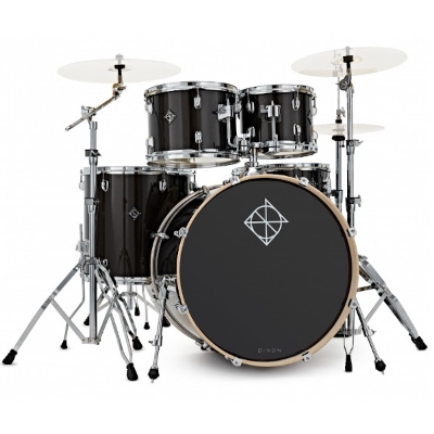 Picture of Dixon Spark 5 Piece Poplar Drum Kit in Black With Cymbals